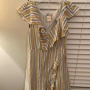 Stripe ruffle dress